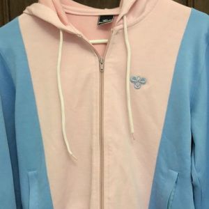 Hummel Pink and blue zip up jacket